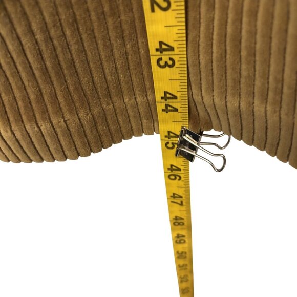 Aerie Golden Brown Corduroy Flare Pants S Long High Waisted Stretchy Comfortable - Picture 6 of 11